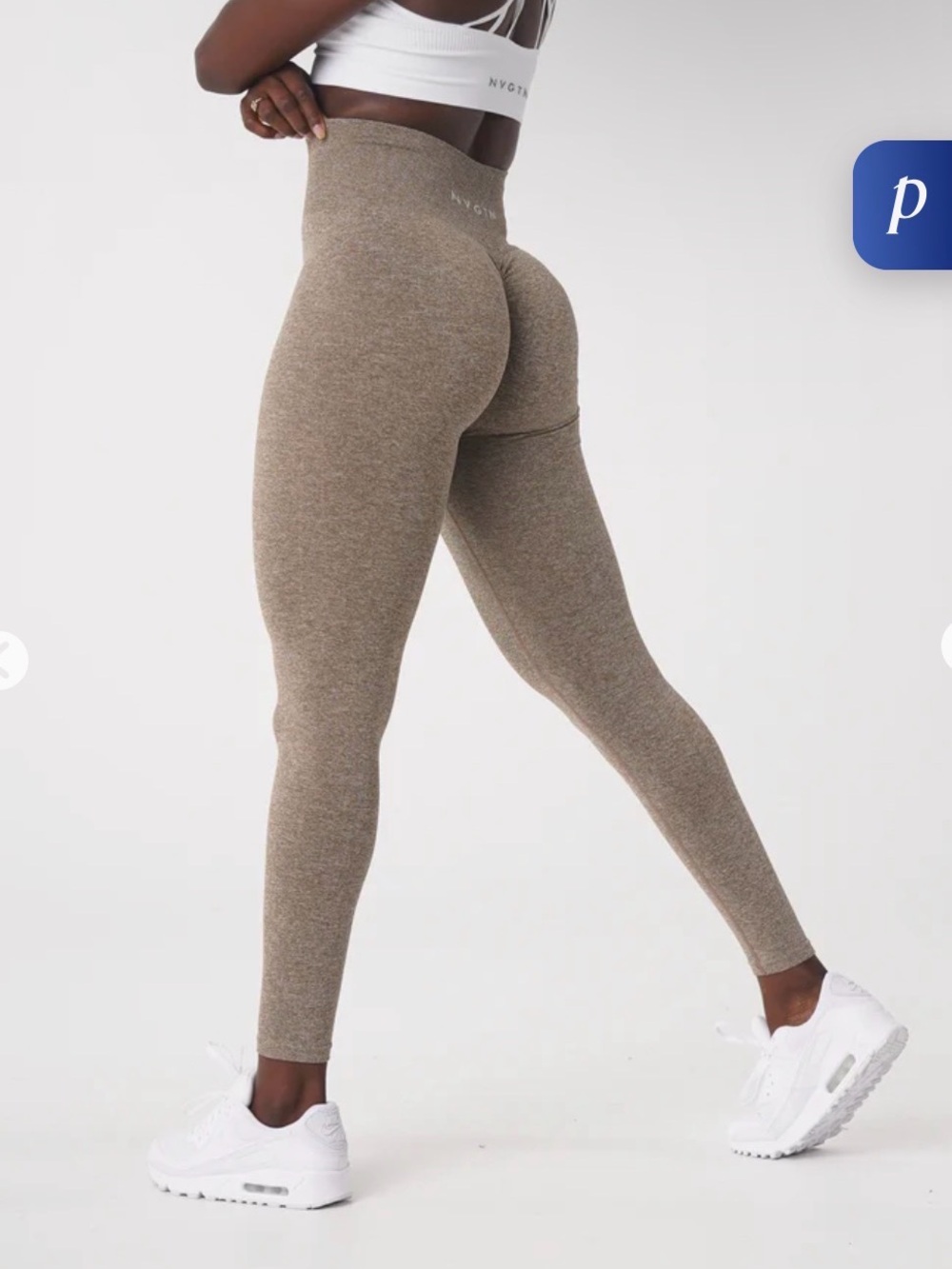 NVGTN Seamless High-Waist Leggings - Taupe Brown